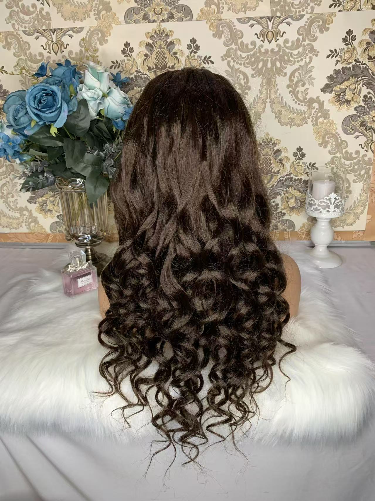 Sunbeauty Hair Honey Color 3# Loose Wave 13x4 Lace Front Wig,100% Human Hair Extensions