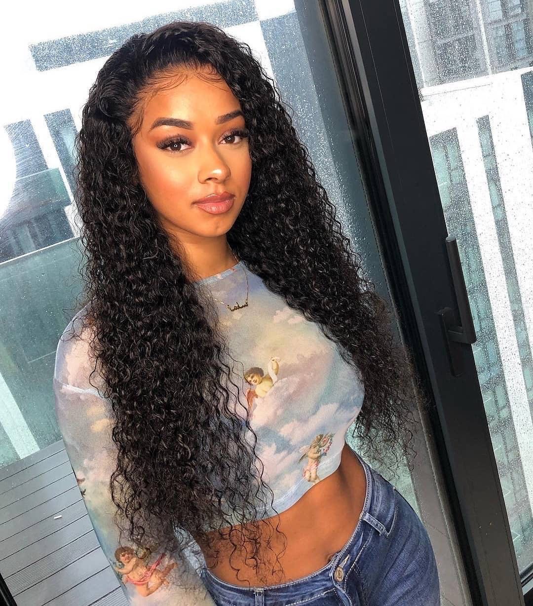 Sunbeautyhair HD lace frontal wig Jerry curly Pre pluced Hair line 13X4 Full lace