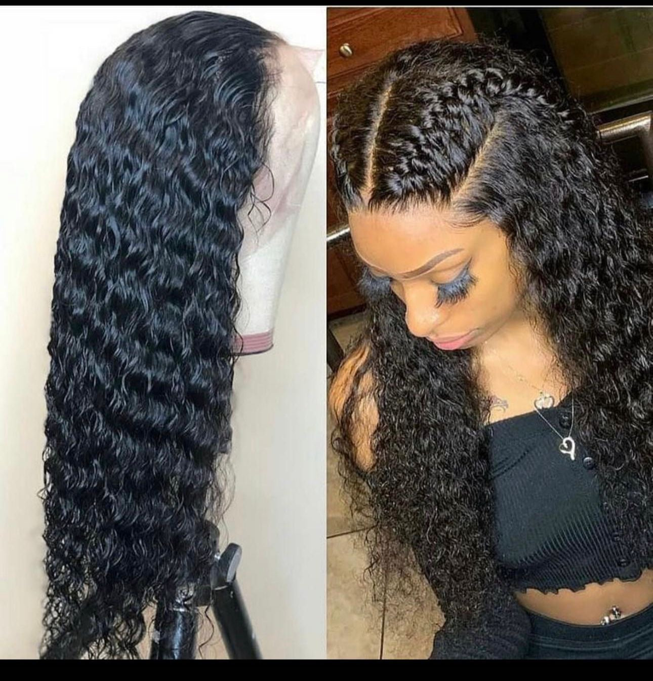 Sunbeautyhair 13X4 HD lace frontal wig water wave Pre plucked hair line